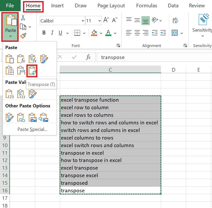 How to transpose excel rows to columns:3 Ways to Transpose Data in ...