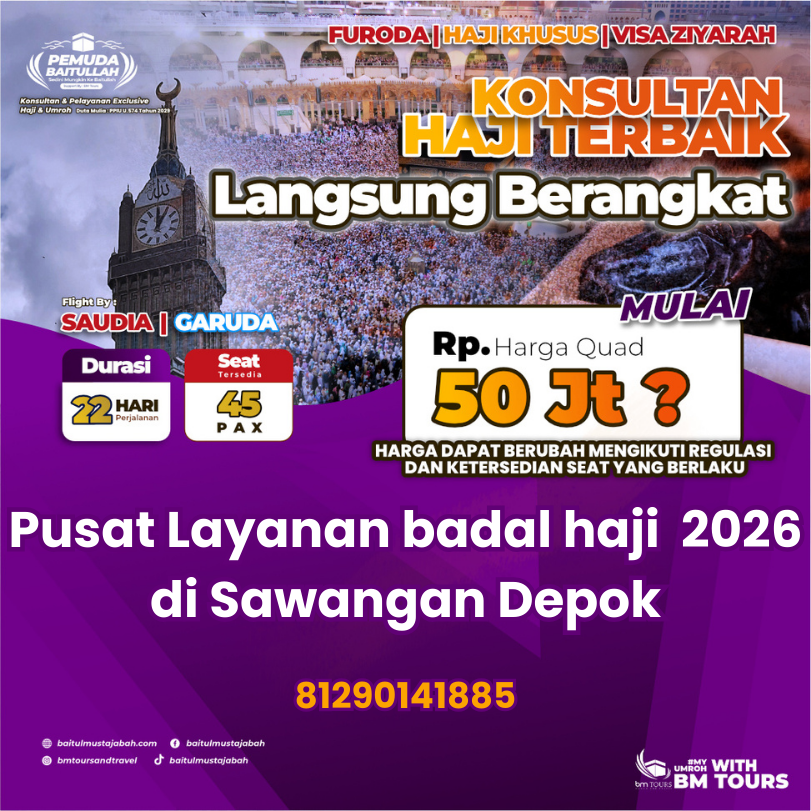 081290141885 (TANPA ANTRI), Pusat Layanan badal haji 2026 di Sawangan