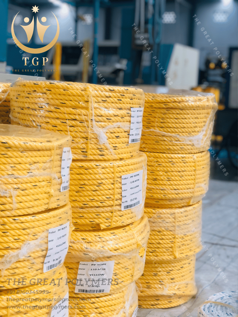 Polypropylene pp yellow danline rope by Polypropylene Rope From India