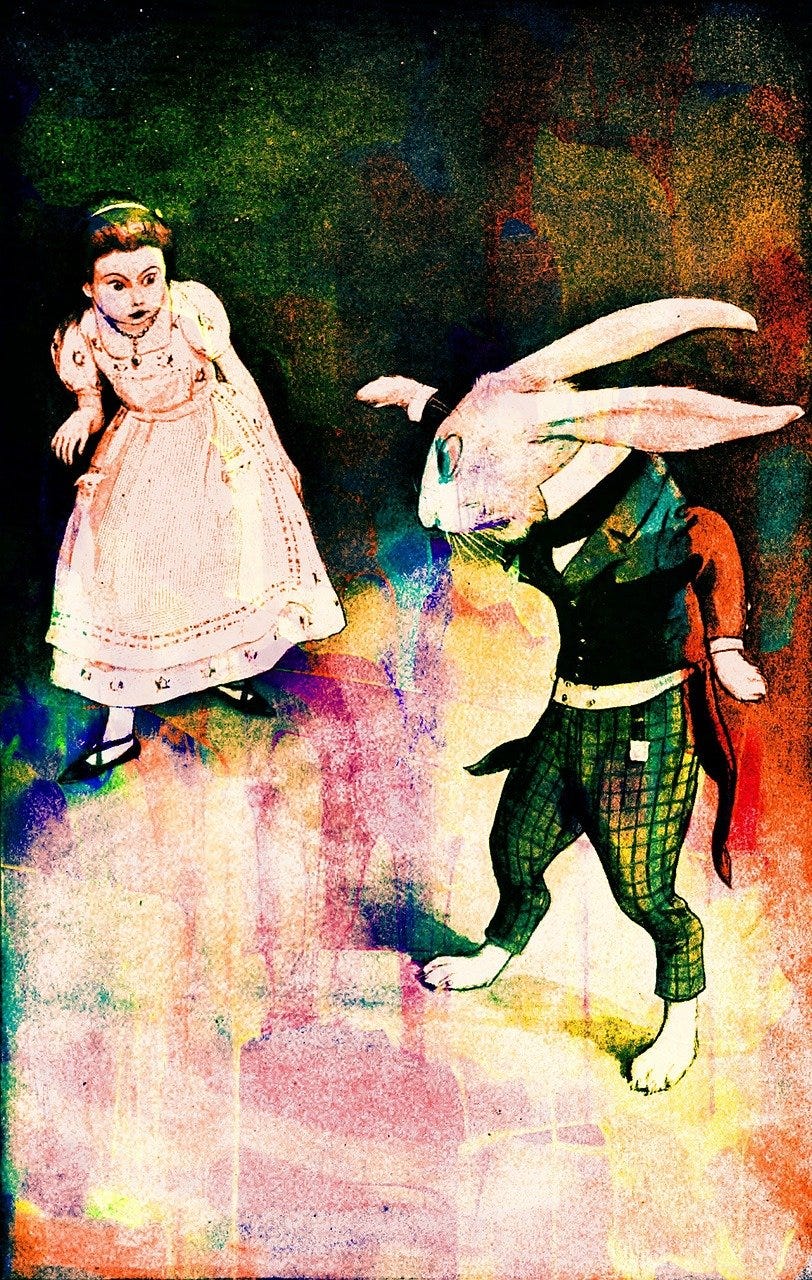 Chasing the White Rabbit. Down, down, down. Would the fall never… | by ...