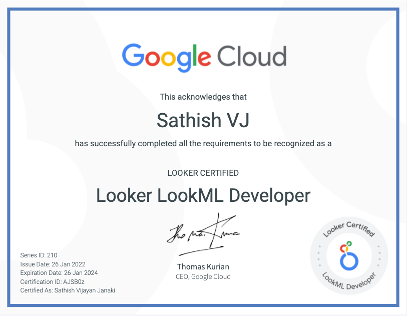 Notes from my Google Cloud Looker LookML Developer Certification Exam