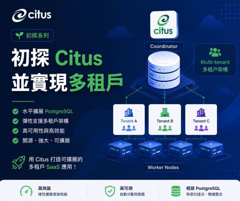 初探 Citus 並實現多租戶