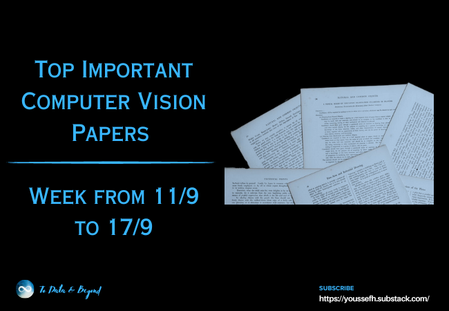 Top Important Computer Vision Papers for the Week from 11/9 to 17/9