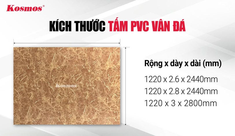 Tấm PVC vân đá dày bao nhiêu là tốt? Đừng chỉ nhìn vào con số 2,6mm hay 3mm