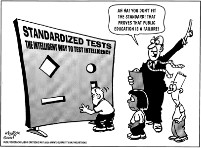 People Taking Test Cartoon