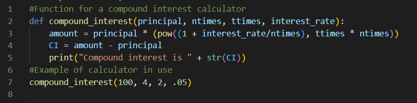 Simple Compound Interest Calculator for Codecademy CS101 | by Manuel ...