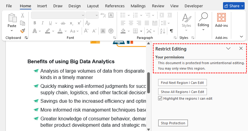 Set Word Editing Restrictions with Python