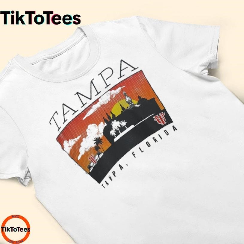 Tampa Spartans Classic Arch Mascot T-Shirt - Black, Medium - Officially Licensed University Of Tampa Gear