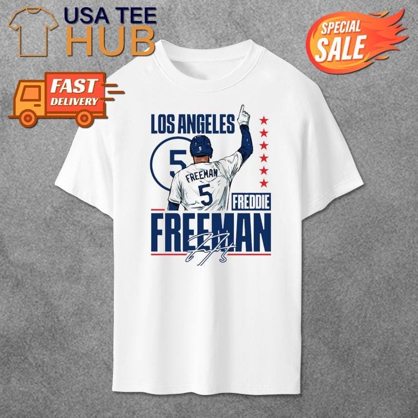 Freddie Freeman 5 Baseball Player MLB Dodgers Pointing To The Sky And ...