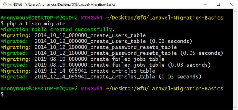 Different ways of making tables in Laravel | by Asfia Aiman | Medium