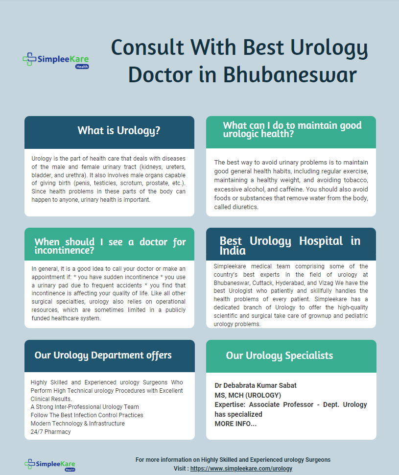 Consult With Best Urology Doctor In Bhubaneswar - SimpleeKare The ...