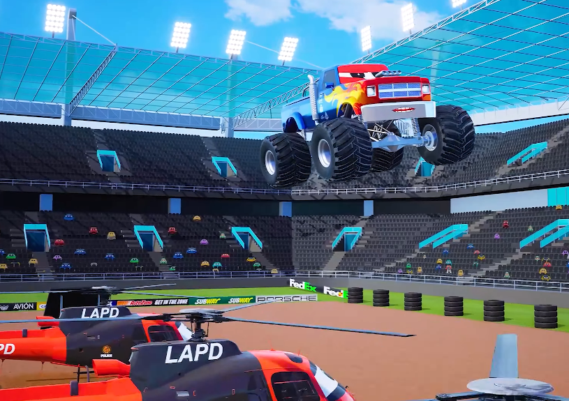 Monster Jam Super Trucks Challenge: Monster Vehicles Backflips Fire Ring Long Jump Highlights 2023
