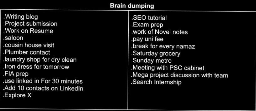 Empty your Brain
