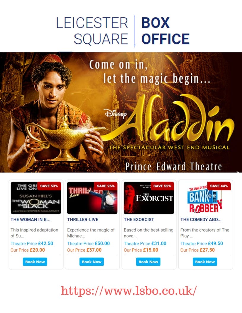 Discount Theatre Tickets. Are you looking for discount theater… by Leicester Square Box Office