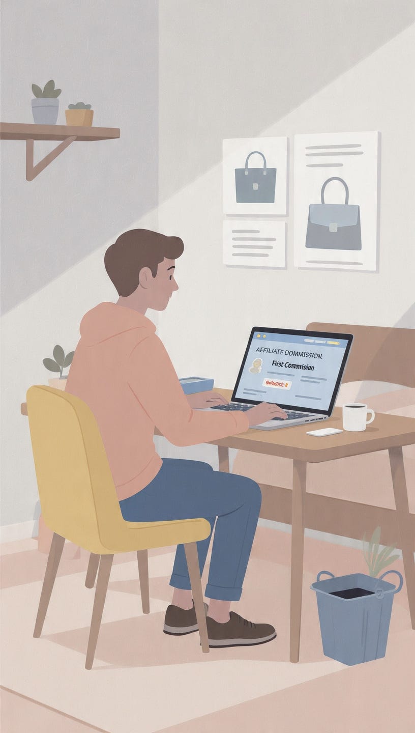How I Made My First Affiliate Commission Without a Website, a Big Audience, or Any Experience.