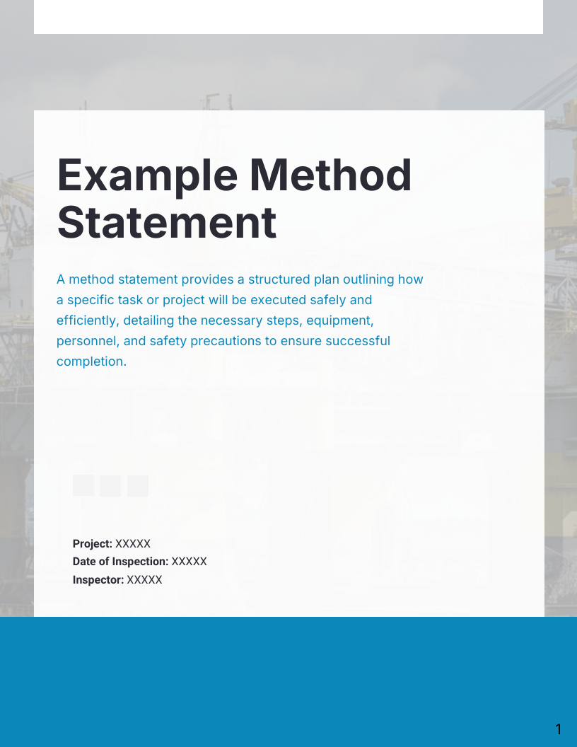 Method statements for H&S and for tenders? by Dave Thornton Sep