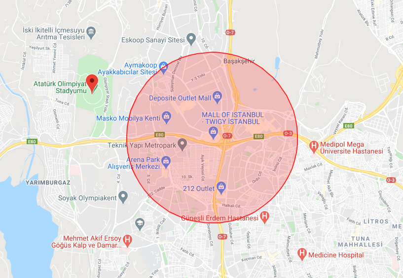 Find markers in Google Maps API circle | by Kadir Çolak | Medium