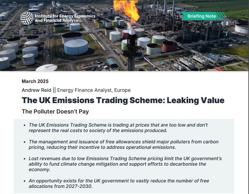 The Polluter Doesn’t Pay: credits in UK carbon compliance market 45% cheaper than EU ETS!