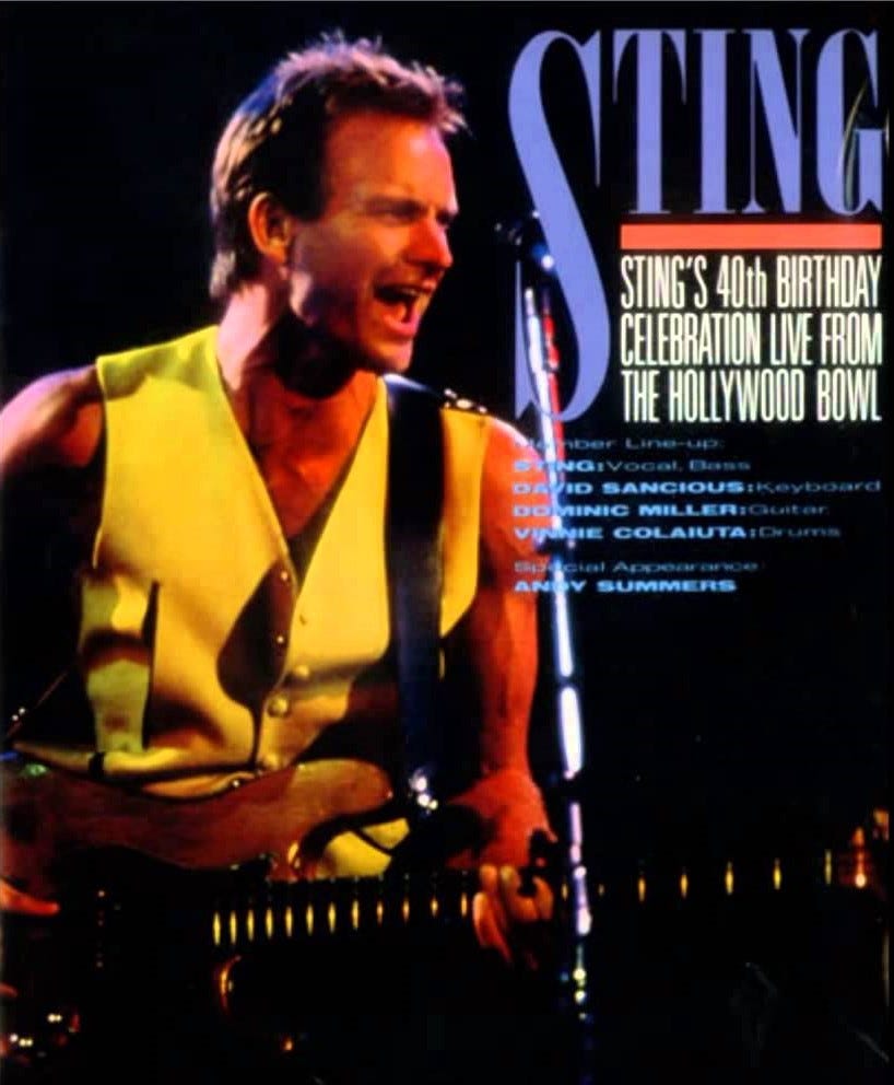 STING — Happy Birthday! (1992). En el marco de la gira del álbum “The ...