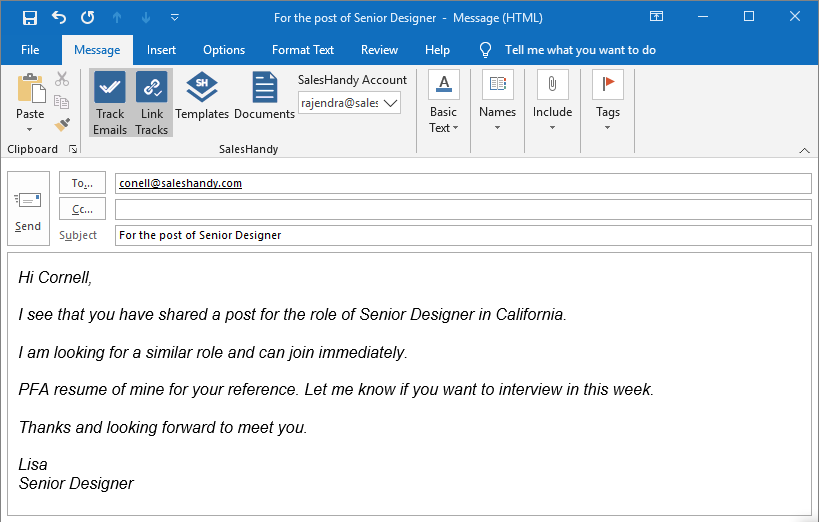 How to change message format from plain text to HTML in Outlook? -  SalesHandy Knowledge Base