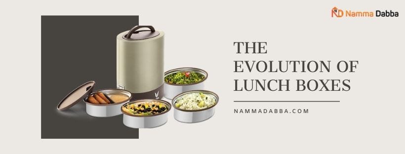 The evolution of lunch boxes. From fancy colorful plastics to opting