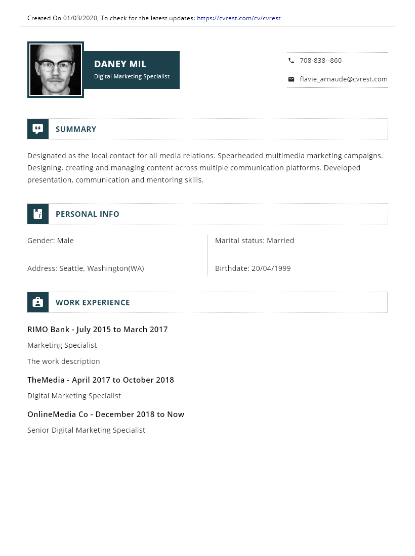 Premium professional CV templates 4 - cvrest - Medium