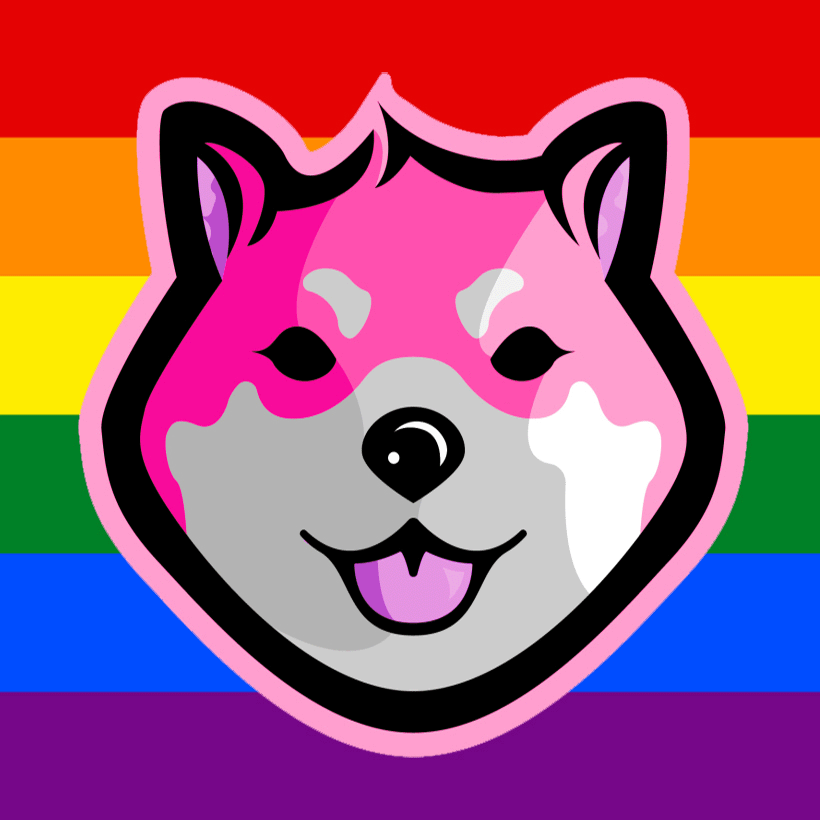 PINKSHIBA LGBTQ + AIRDROP - pink shiba - Medium