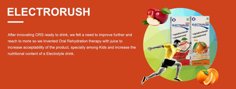ORS (Oral Rehydration Solution) for Dehydration | Electrorush ...