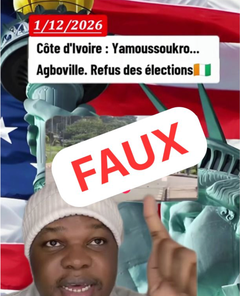 FAUX : cette vidéo ne montre pas une protestation des élections en Côte d’Ivoire en janvier 2026