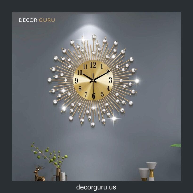 Timeless Elegance Large Modern Gold Wall Clocks for Your Home Decor