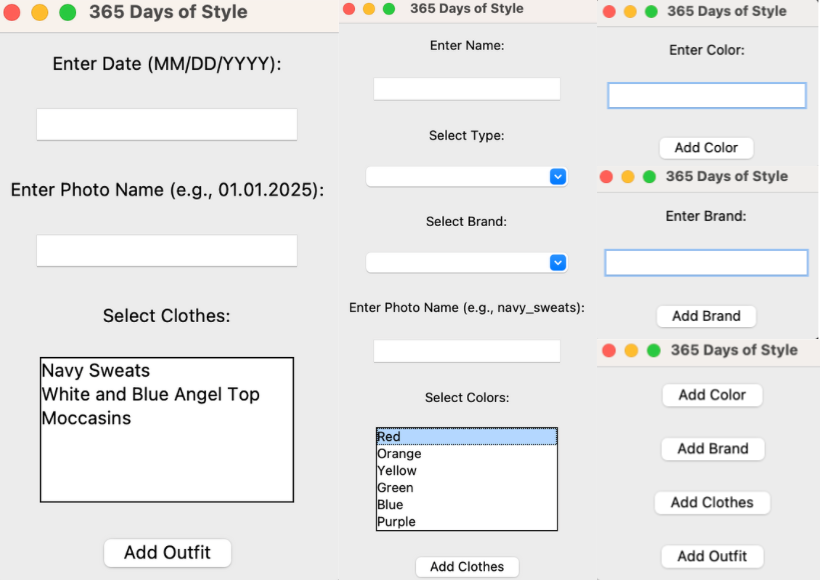 365 Days of Style: Using Python Tkinter to Track my Outfits in 2025 ...