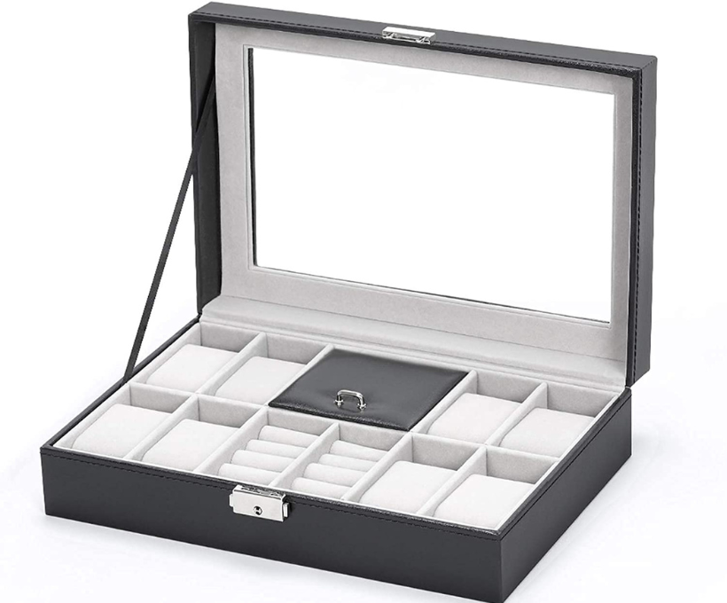 V-zuiqa Watch Box 8 Slots + 2 Grids