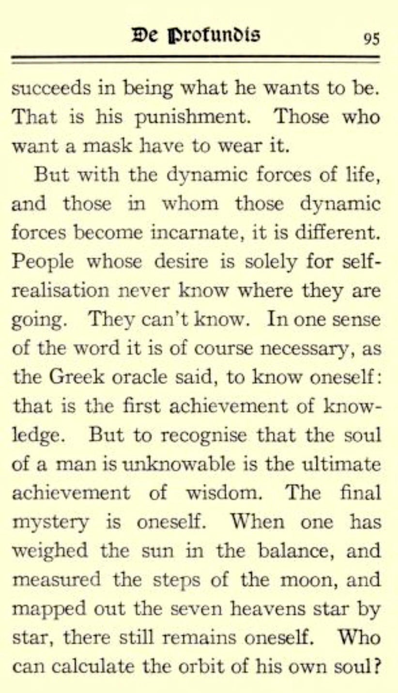 Oscar Wilde, De Profundis, page 95