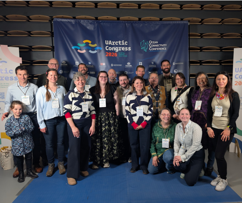 Members of the UA delegation gather for a group photo at the UArctic Congress 2026 in Tórshavn, Faroe Islands. Photo courtesy of Pascal Buri.