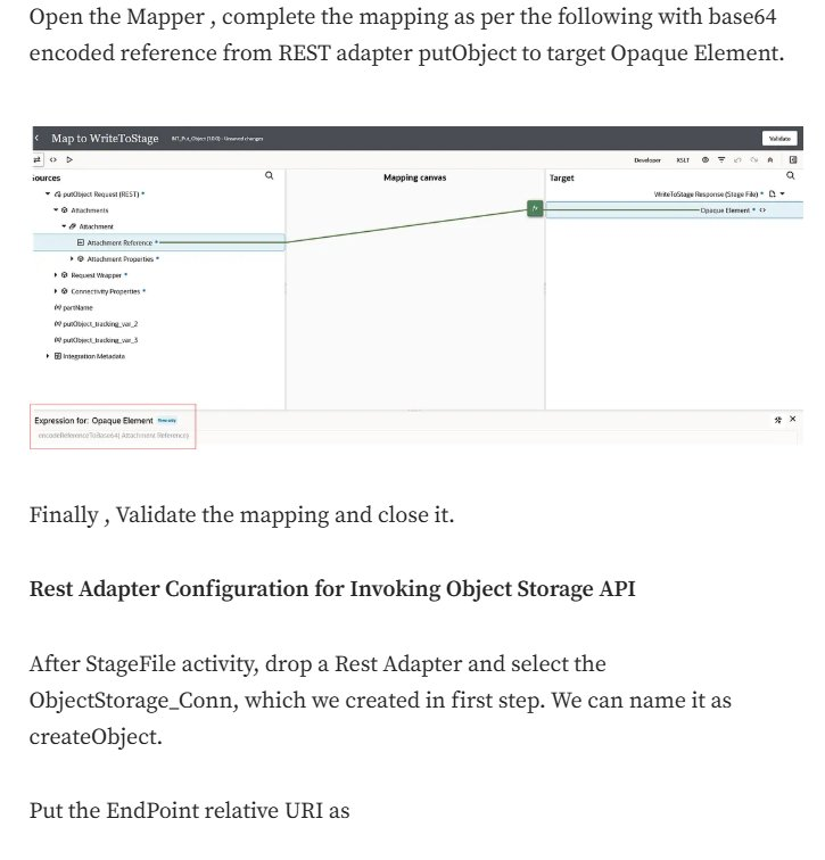 REST Invoke basic info configured with PutObject URI and PUT method.