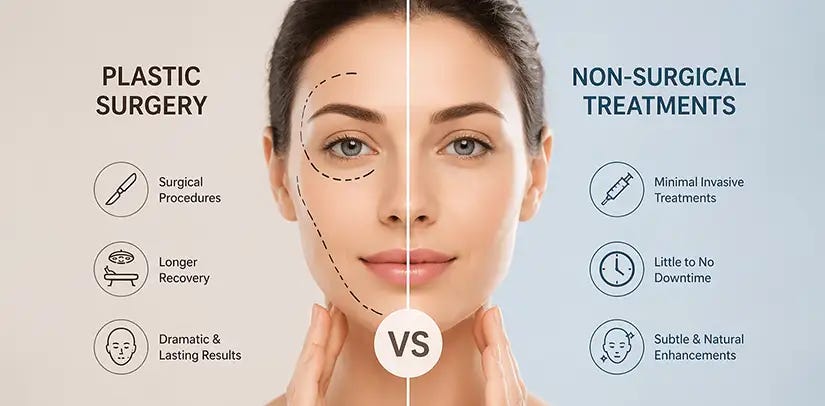 Plastic Surgery vs Non-Surgical Treatments: Which Is Right for You?