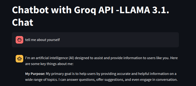 Building a Chatbot with GROQ APIs (Llama 3) and Streamlit with ...