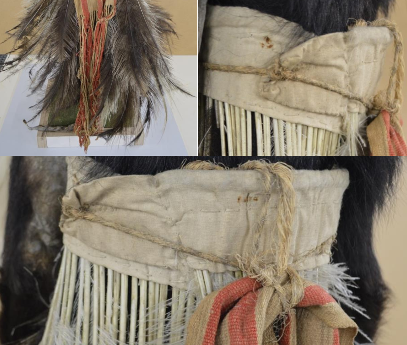 Details of the textiles used on the monkey mummy. Credit: Urbani et al. 2026
