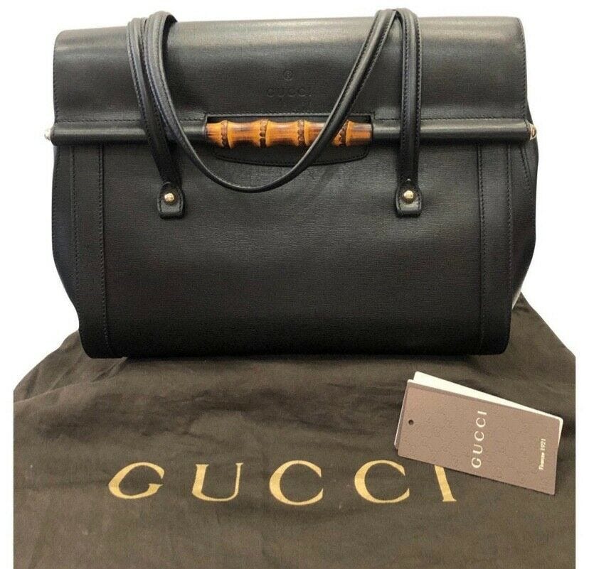 Gucci bag, Bamboo, Black, Authentic and Genuine | by kokoshungsan.net ...