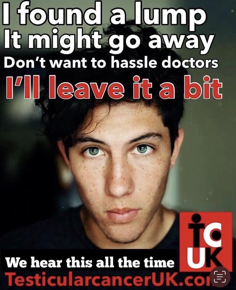 Testicular cancer awareness month, why it's now ok to ask for help