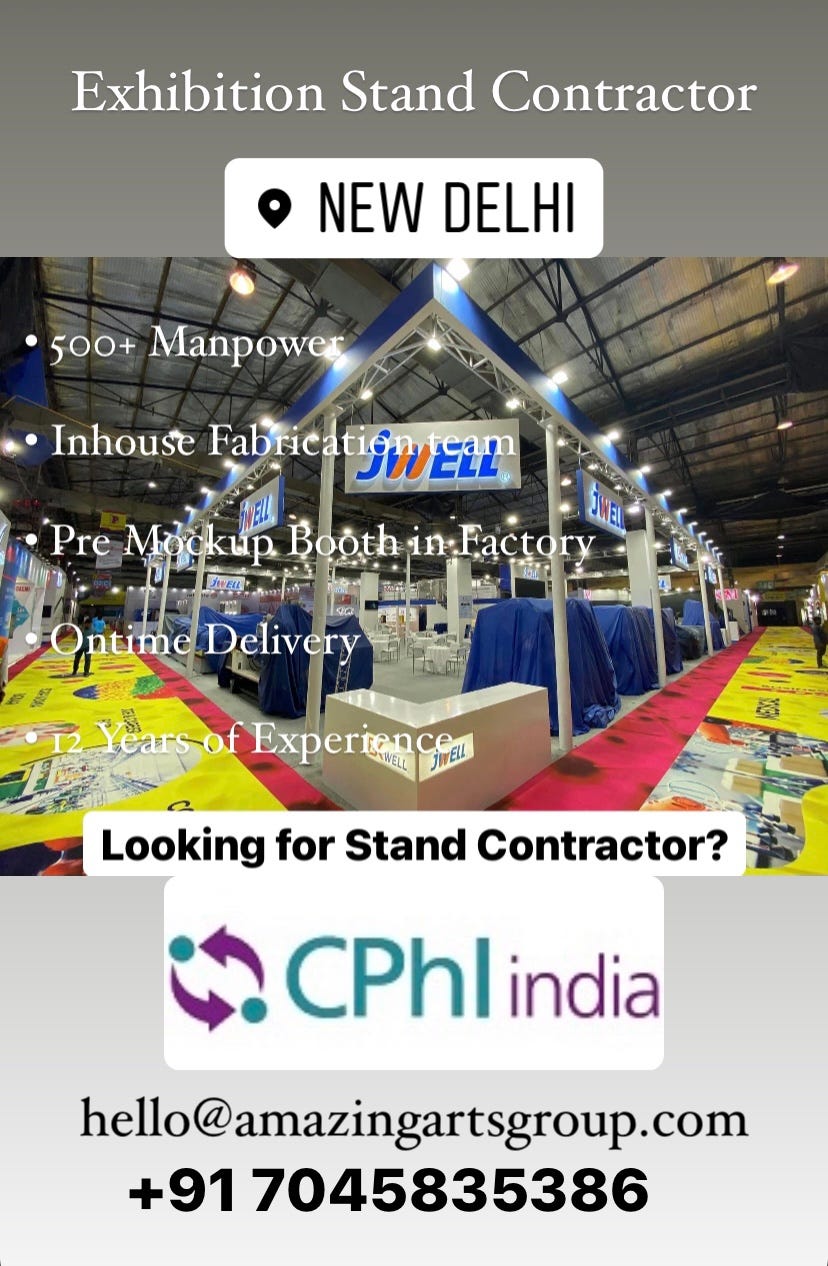 Exhibition Stand builder for CPHI INDIA EXPO