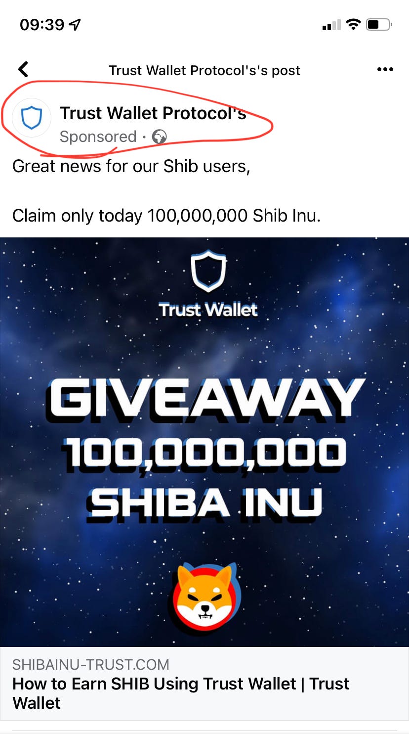 Facebook/Meta is now an excellent platform for targetted crypto scam  advertisements | by anonymous | Medium