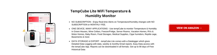 Temp Stick Remote WiFi Temperature & Humidity Sensor. No Subscription. 24/7  Monitor, Unlimited Text, App & Email Alerts. Free Apps, Made in America.