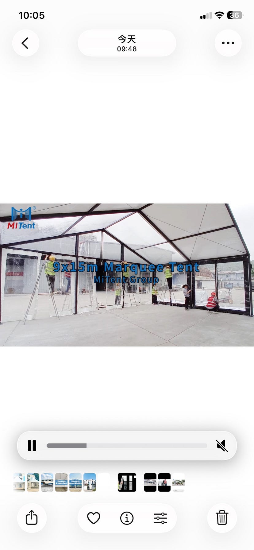 Black Sprayed Frame Clear Tent