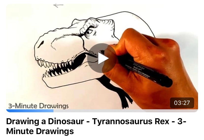 This is an amazing drawing of a Trex. | by Easy Drawing Lessons | Medium