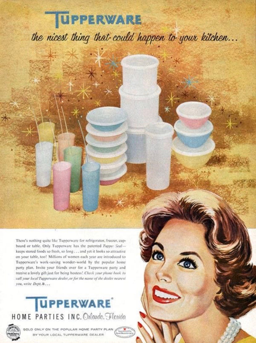 SOLD**For Sale ((by Emily)): Set of 4 Vintage Tupperware Canisters