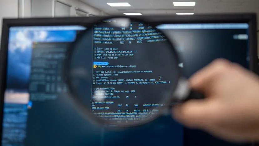 Code Listing on Screen with Magnifying Glass