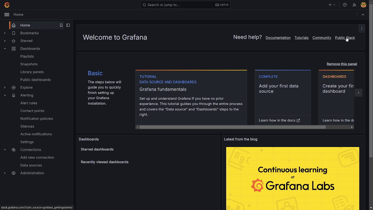 Importar Tablero en Grafana