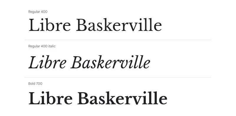Libre Baskerville Yazı Fontu