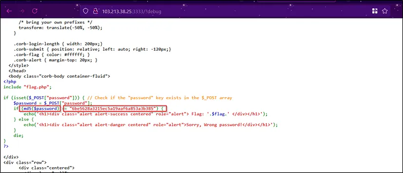 /?debug page